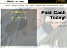 Tablet Screenshot of carolinatitleloansinc.com